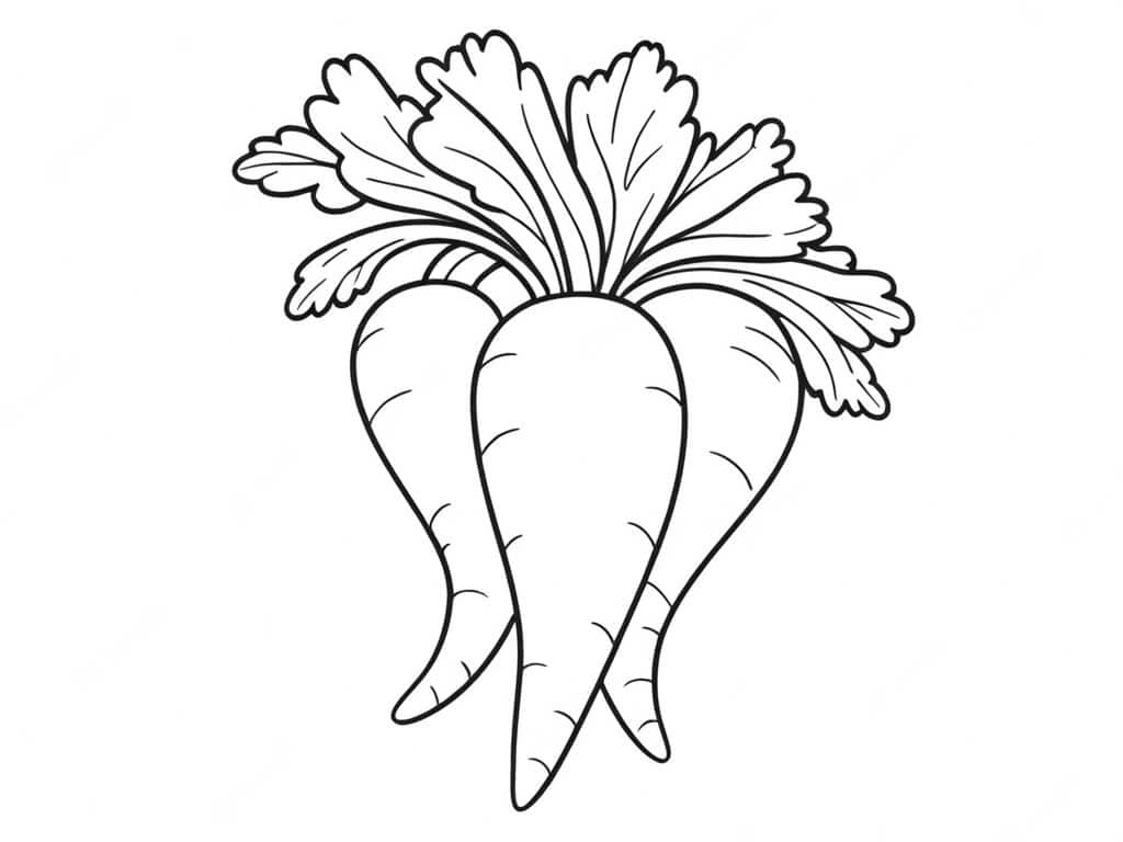 Carrot group coloring page