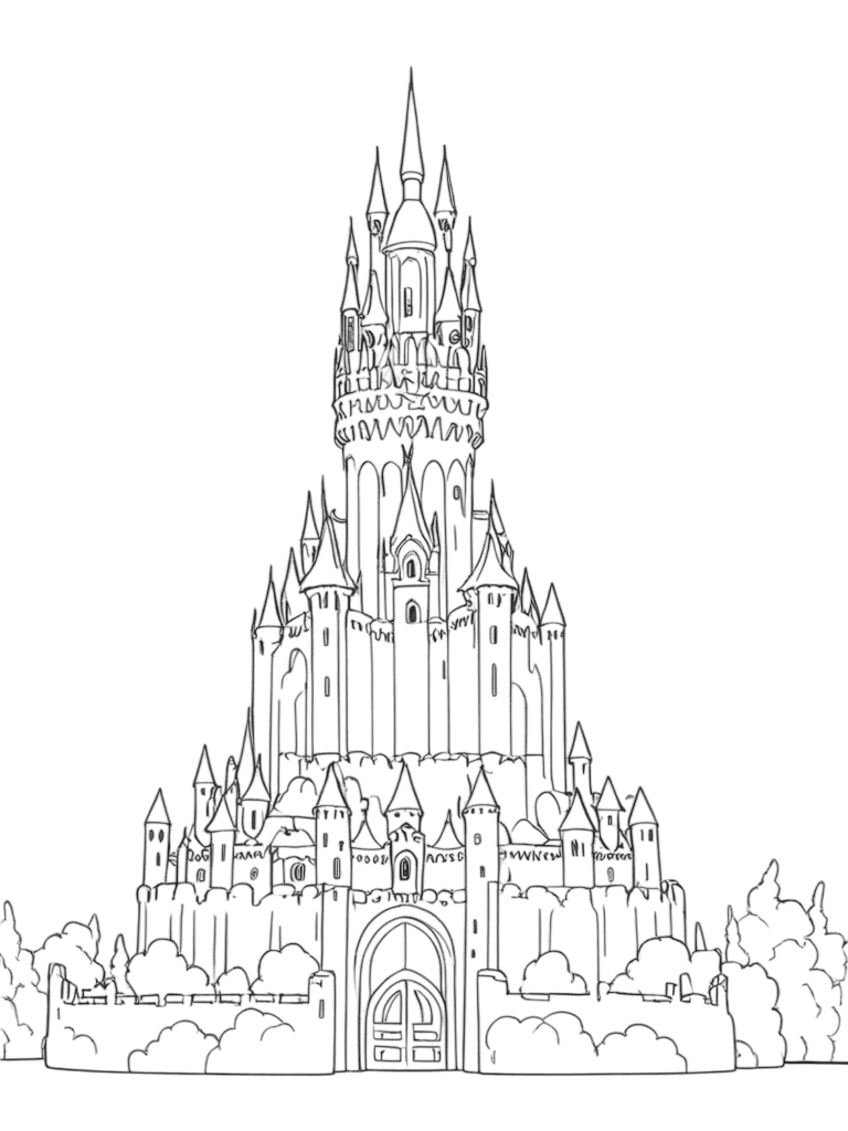 Barbie Castle Coloring Page