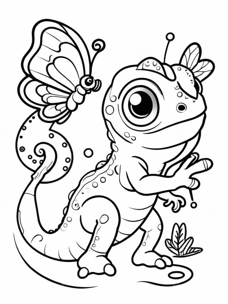 Chameleon and Butterfly