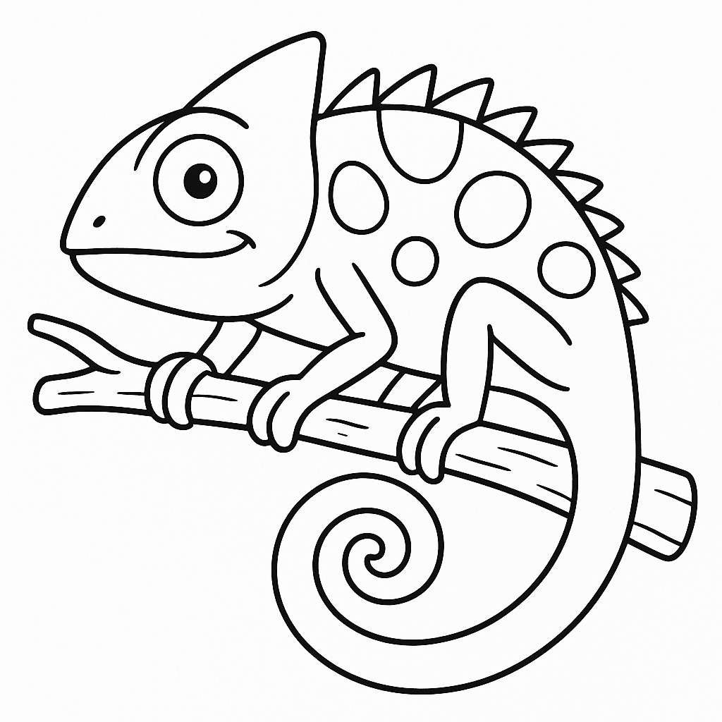Chameleon Coloring Page