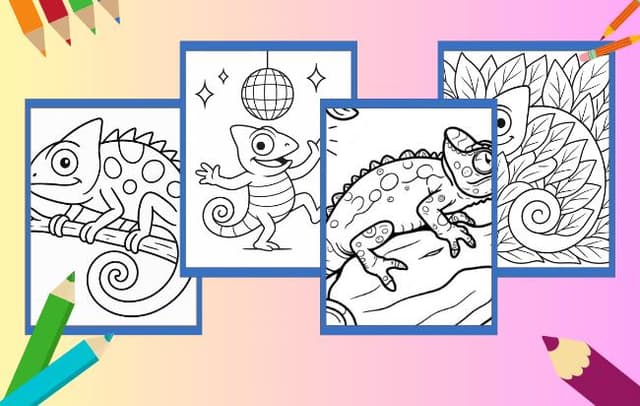 Chameleon Coloring Pages