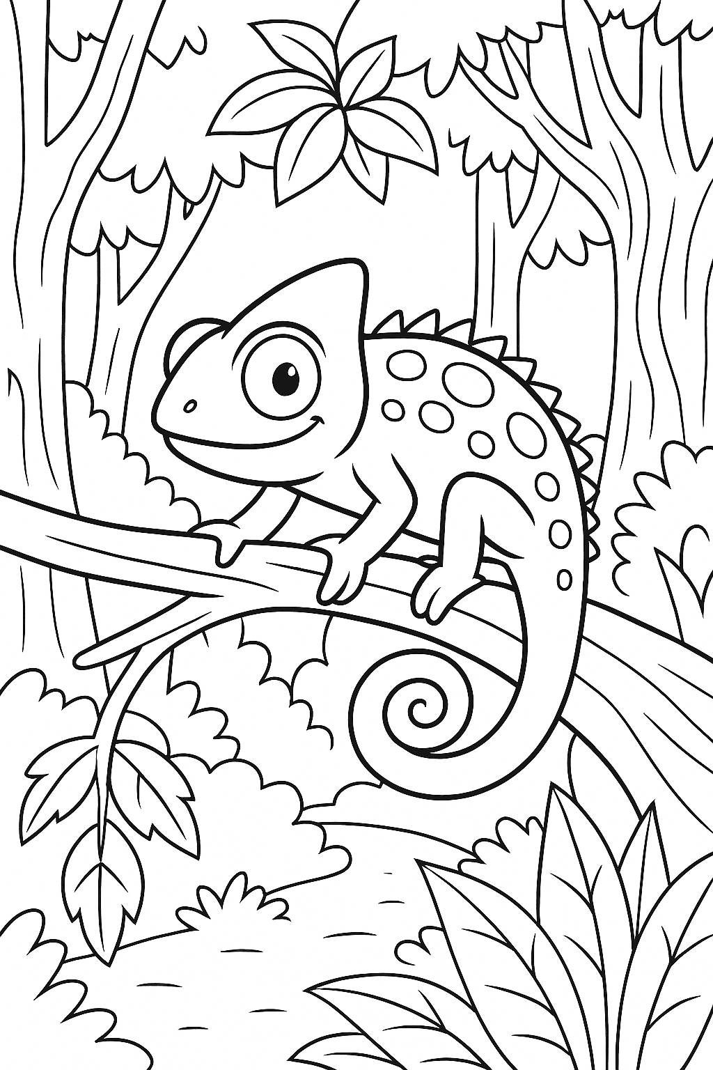 Chameleon in the Forest