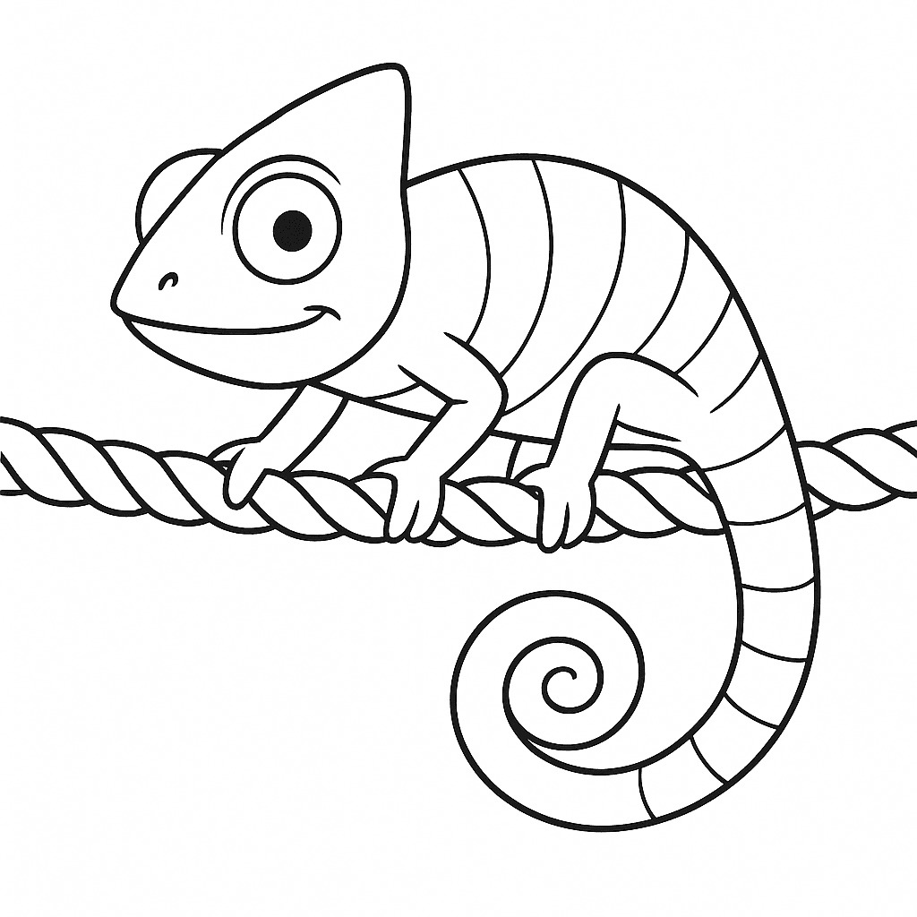 Chameleon on a Rope
