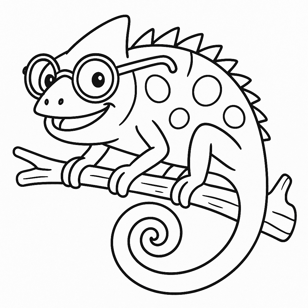 Chameleon with Glasses