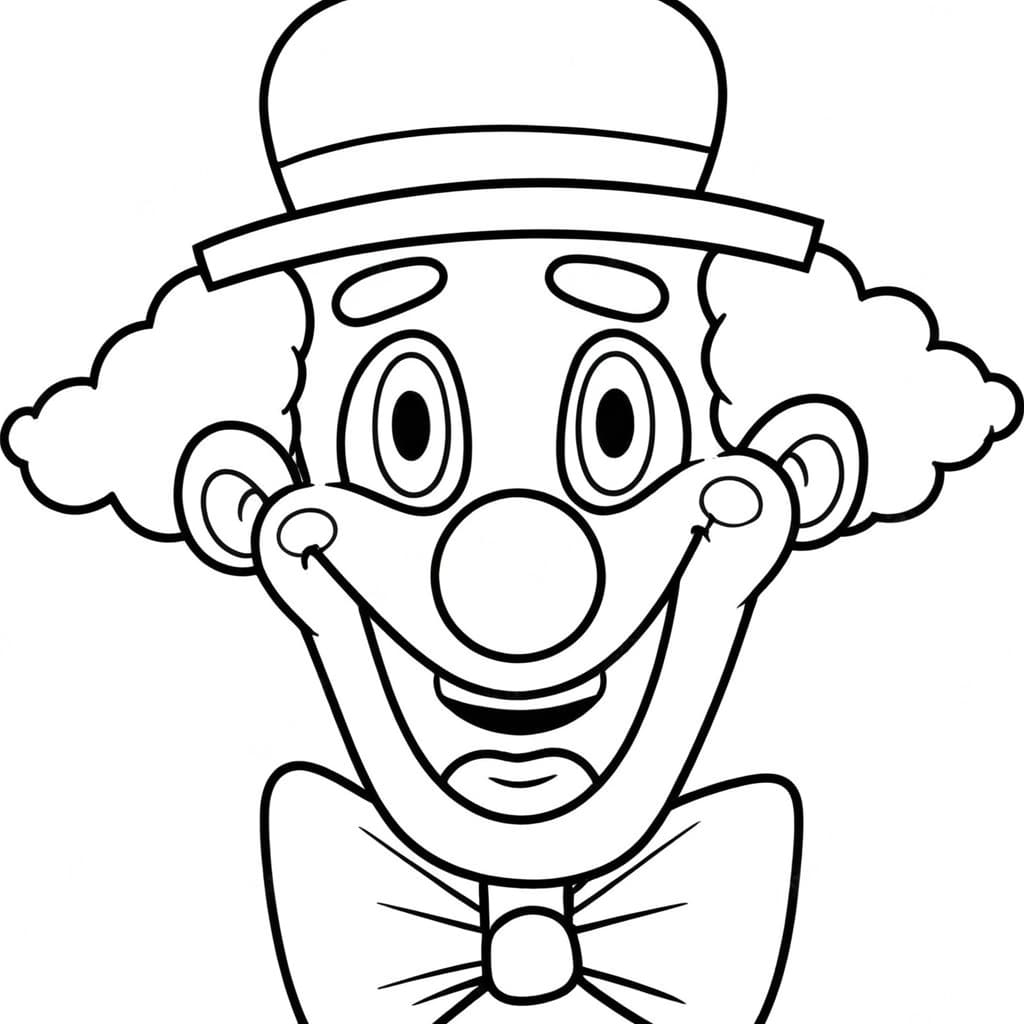 Clown Coloring Page 2