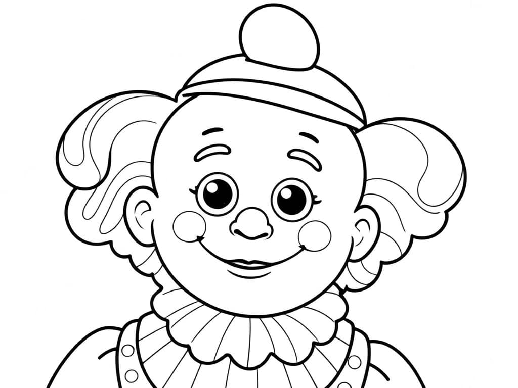Clown for Kids Coloring Page