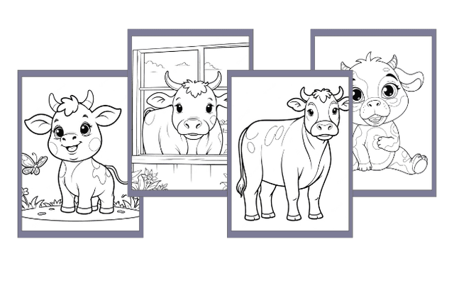 Cow Coloring Pages