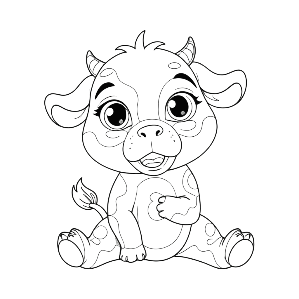 Little Calf Coloring Page