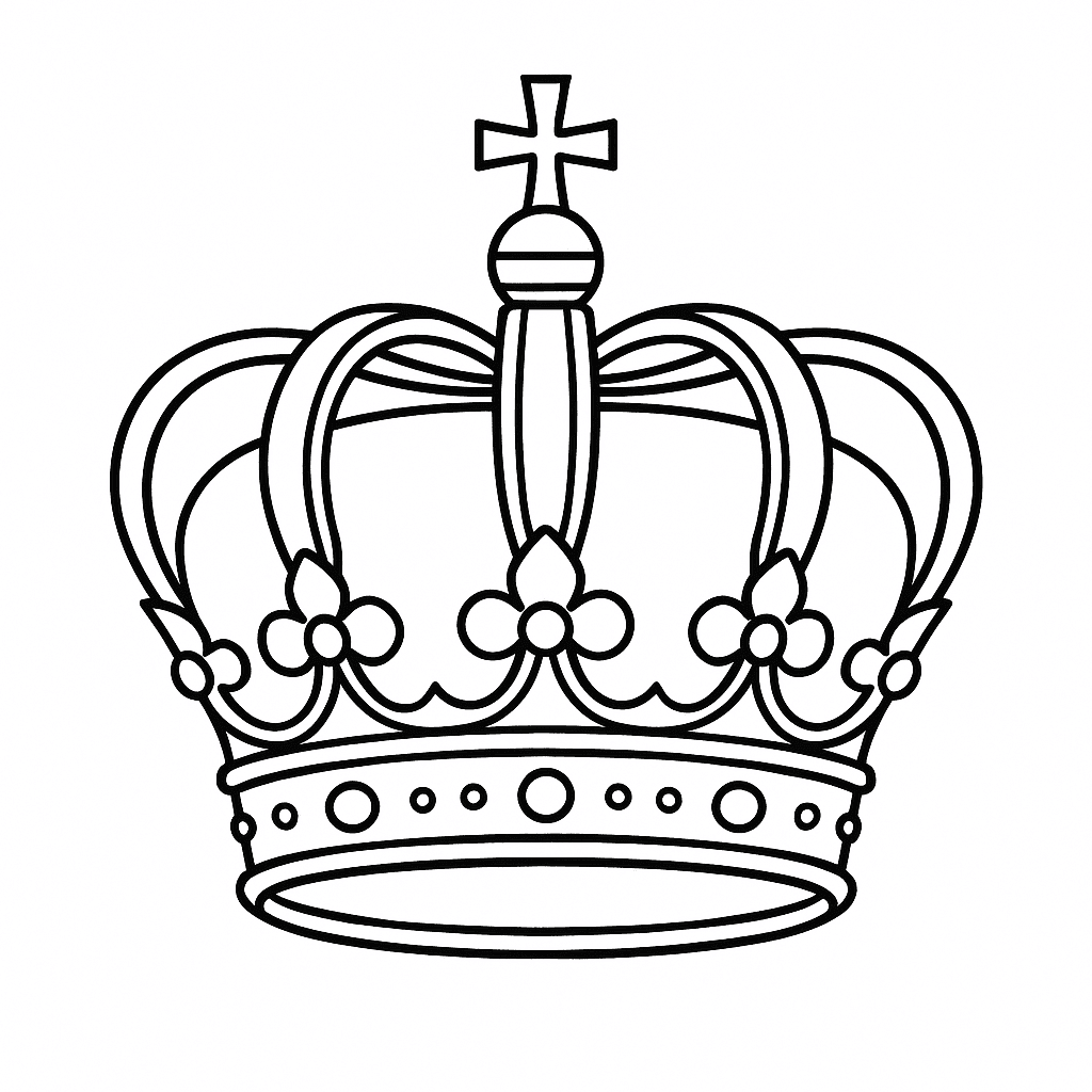 King Crown Coloring Page