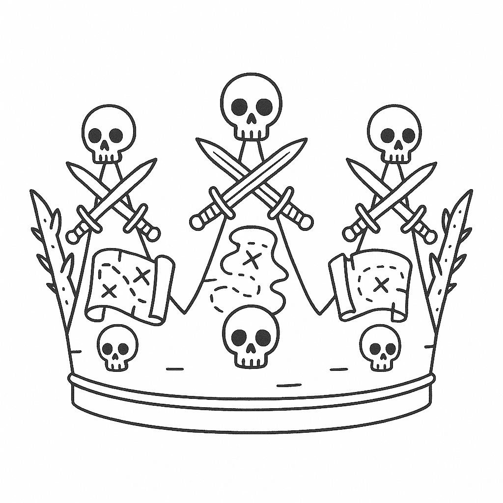 Pirate Crown Coloring Page