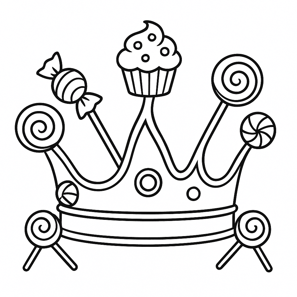 Sweet Crown Coloring Page
