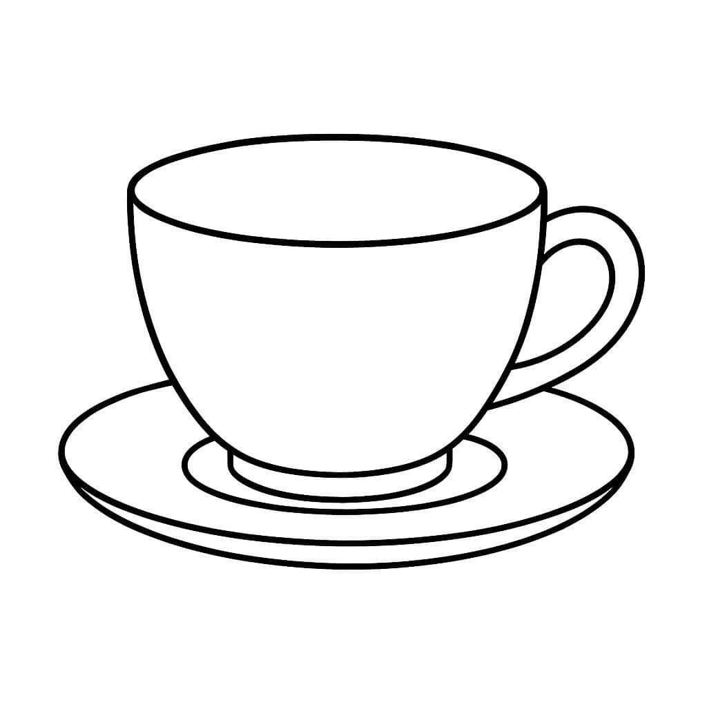 Cup Coloring Page