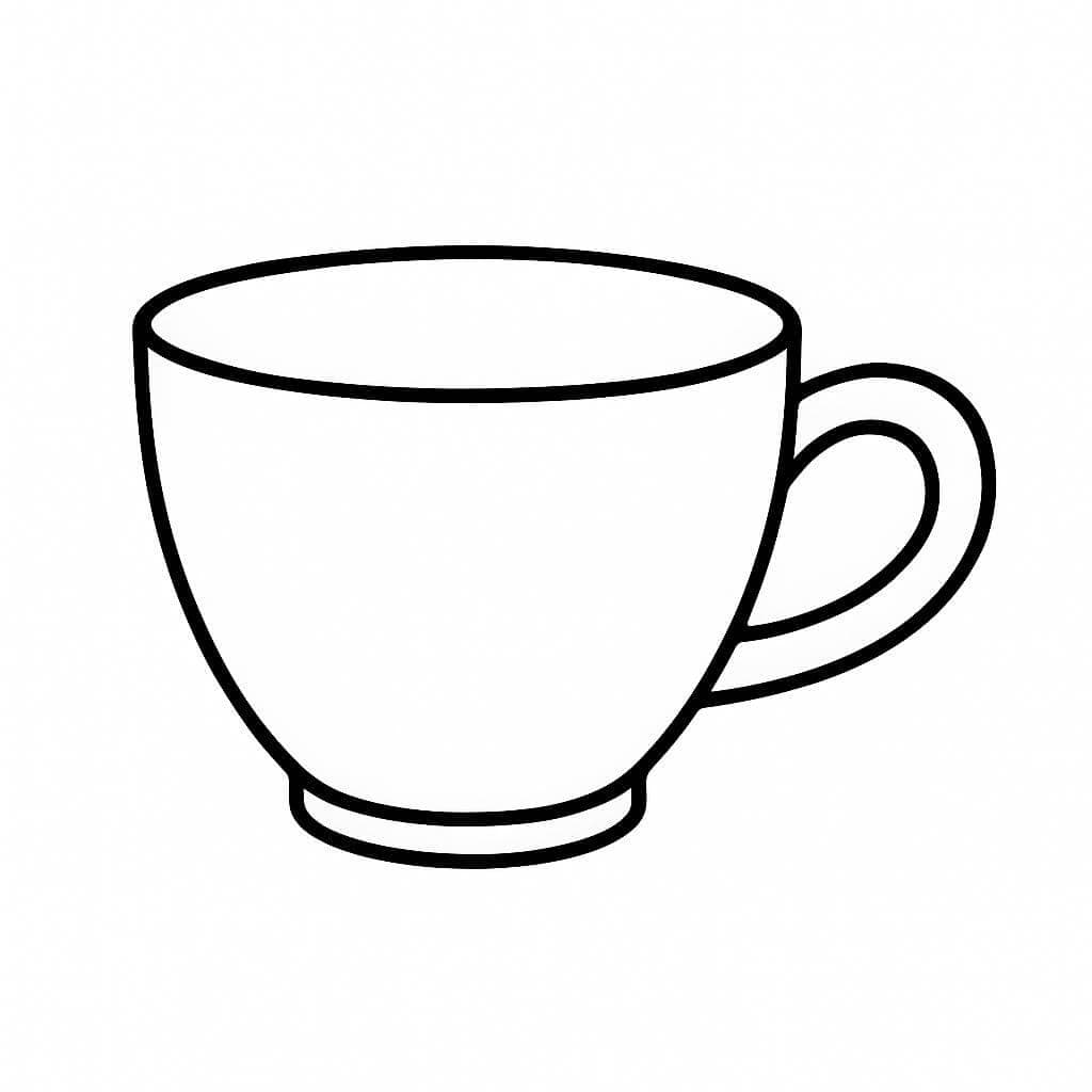 Simple Cup Coloring Page