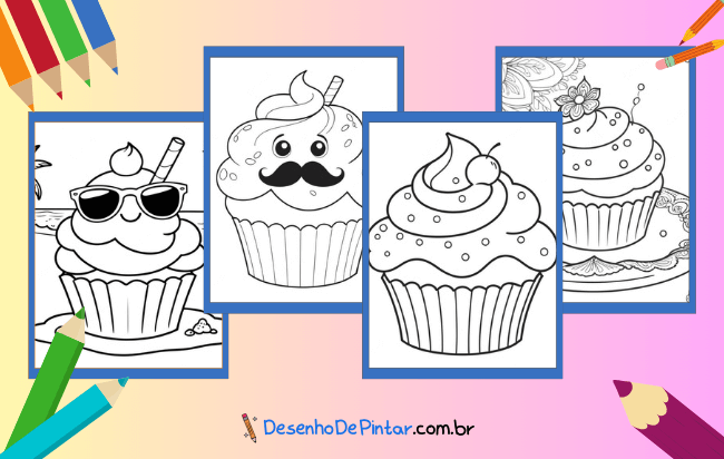 Cupcake Coloring Pages