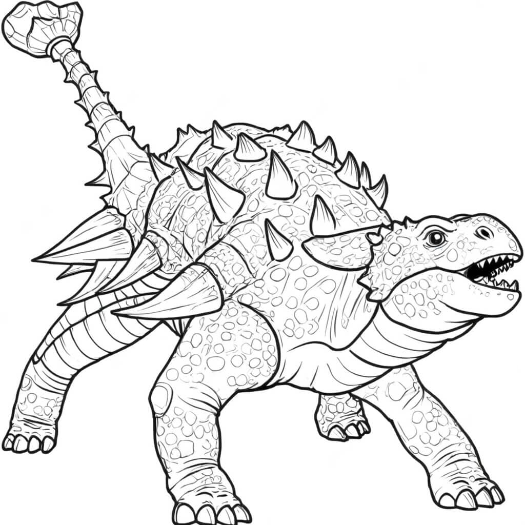 Ankylosaurus Coloring Page