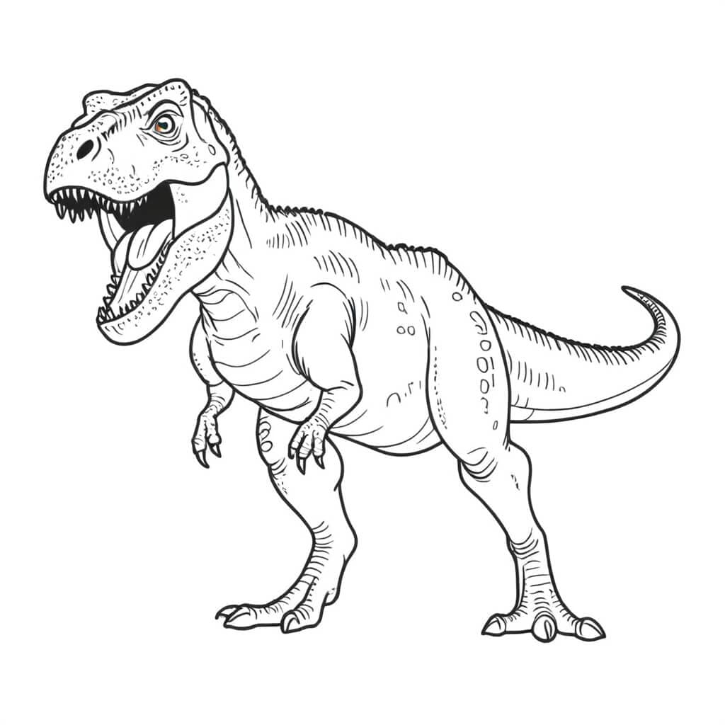 T-Rex Largest Carnivore Coloring Page