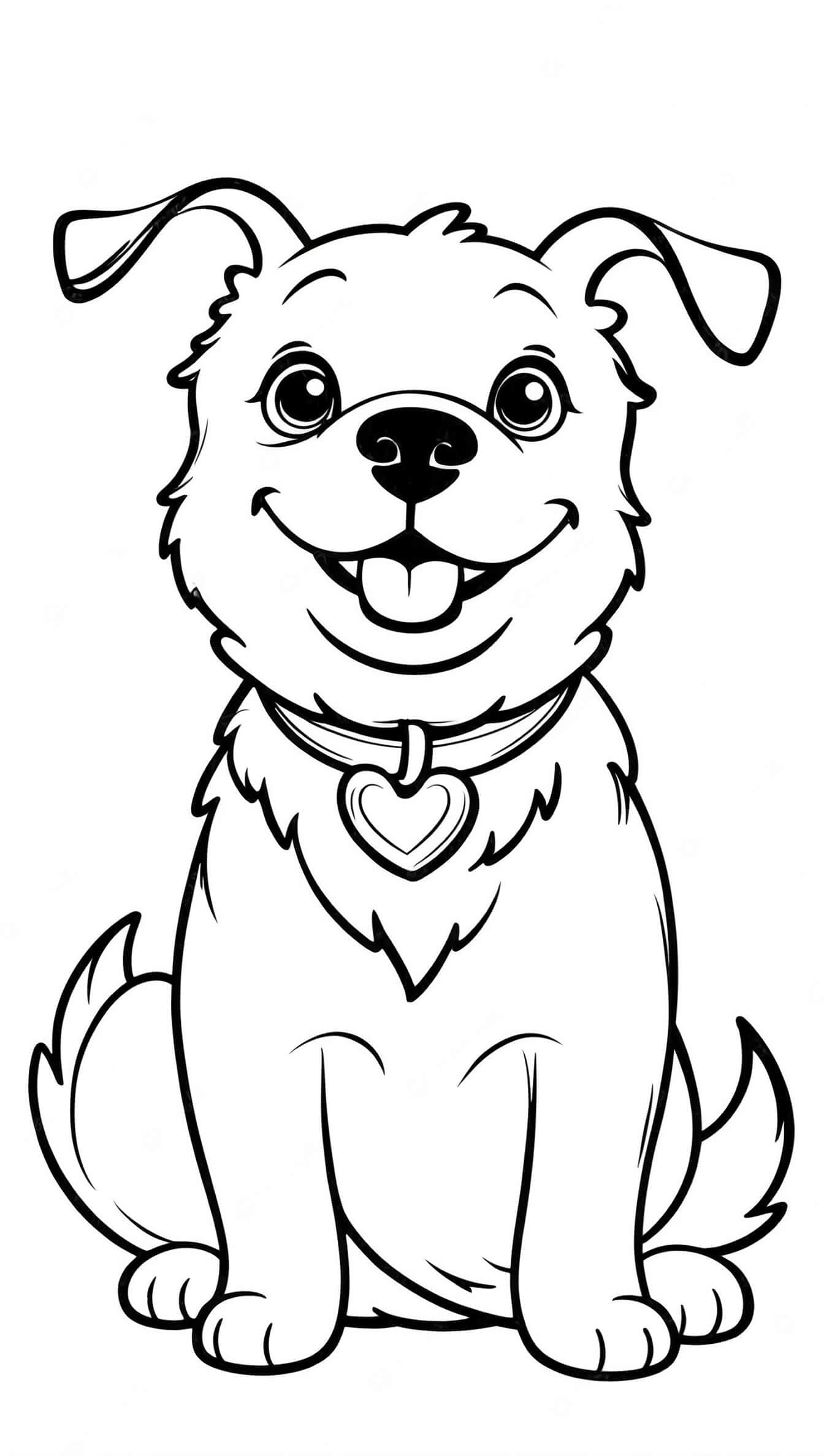 Adult Dog Coloring Page