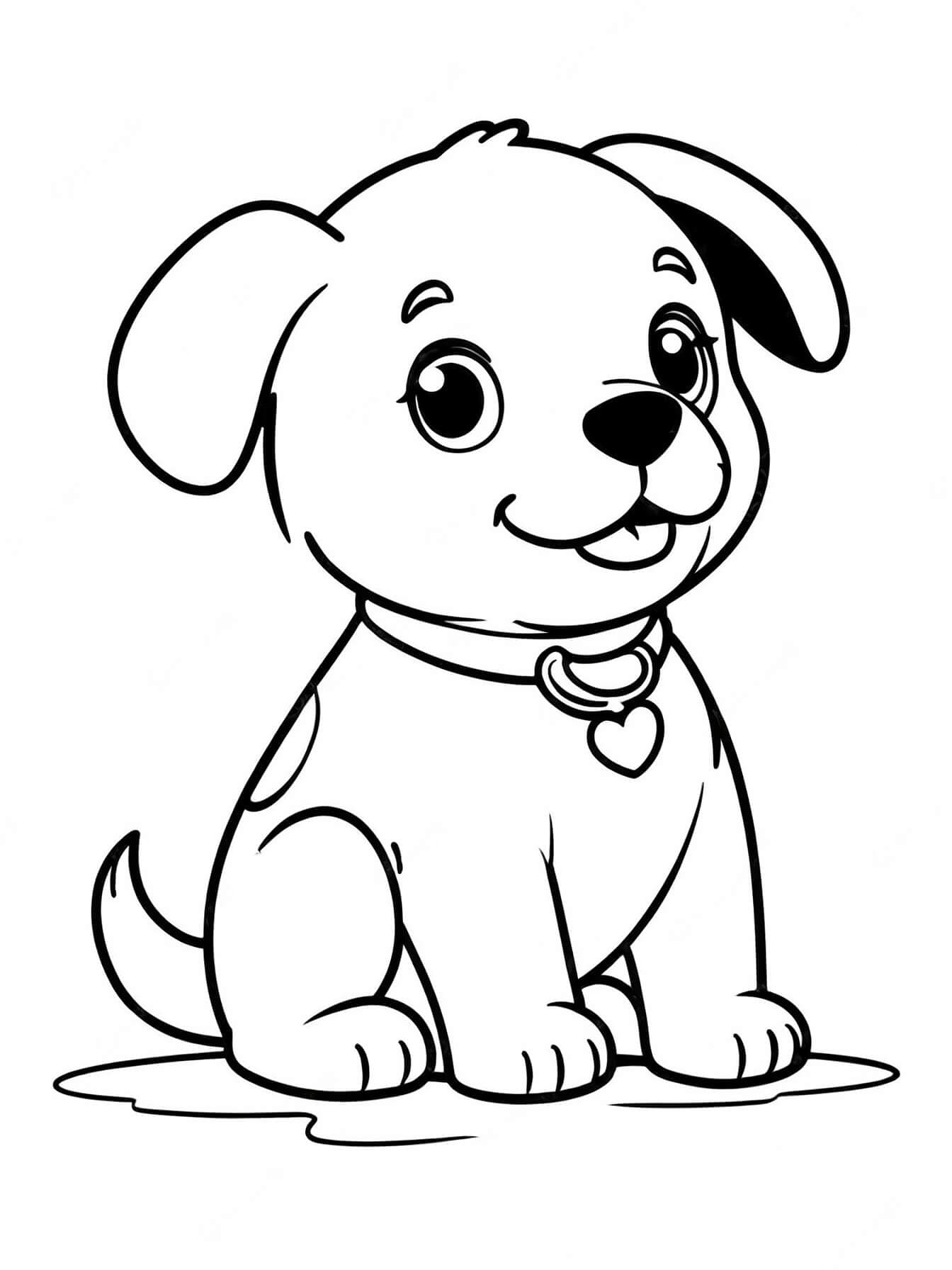 Baby Puppy Coloring Page