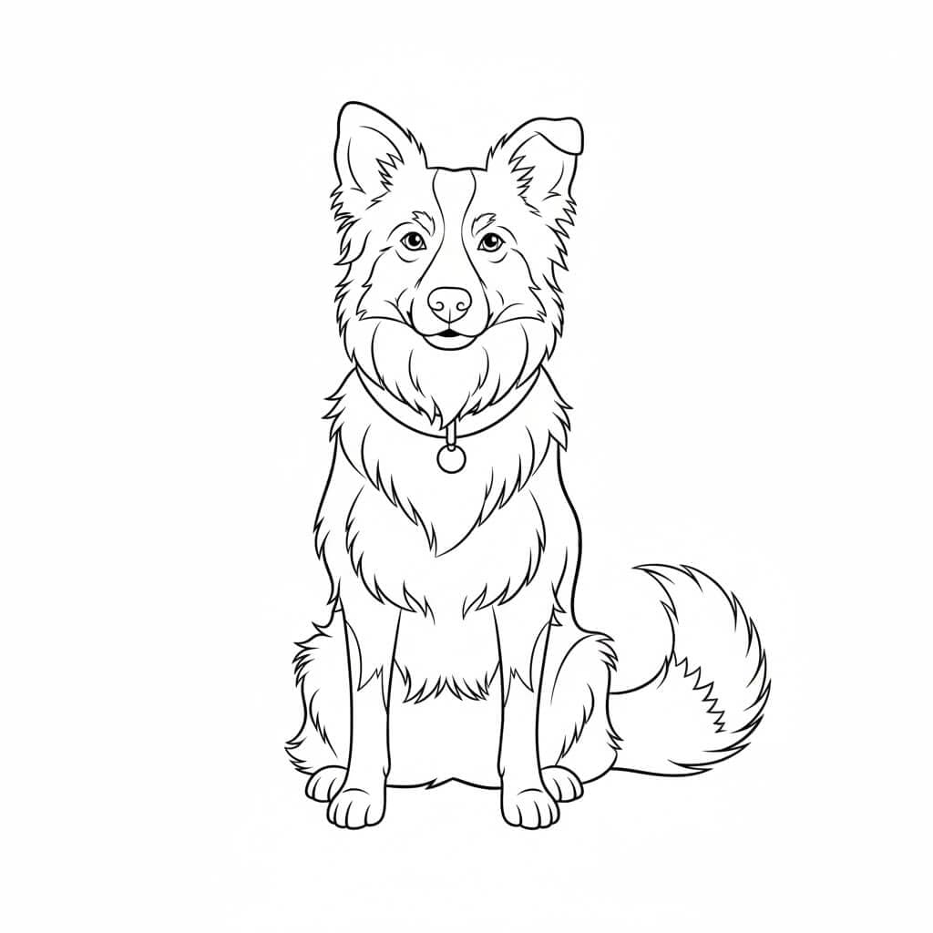 Border Collie Coloring Page