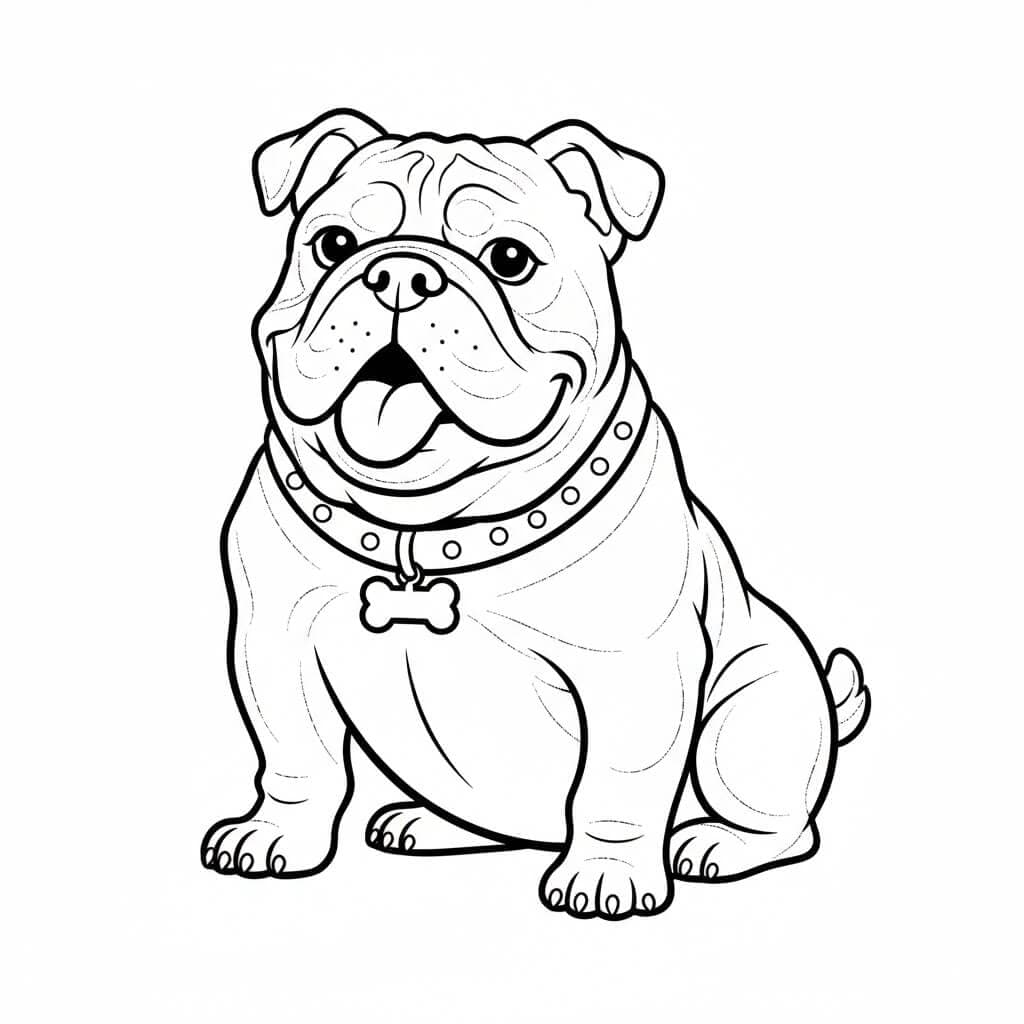 Bulldog Coloring Page