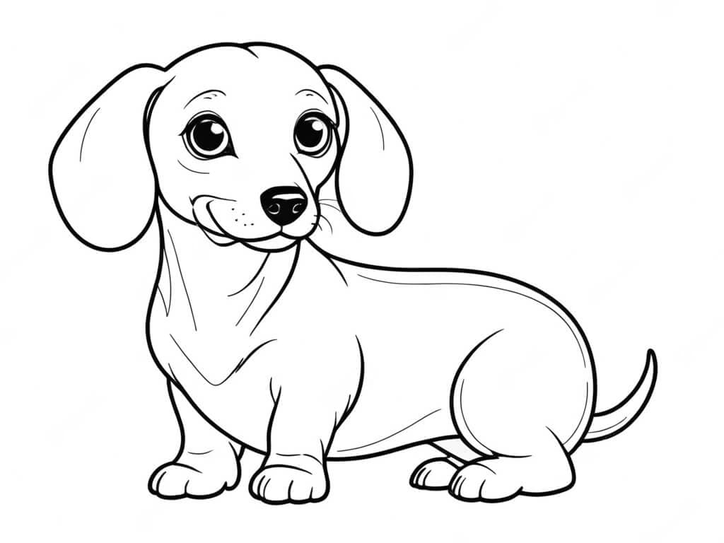 Dachshund Dog Coloring Page