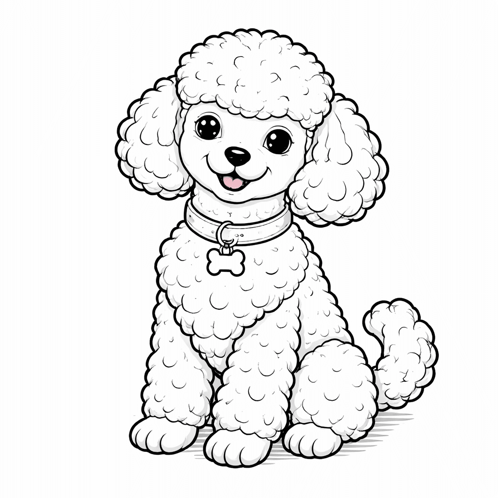 Poodle Dog Coloring Page