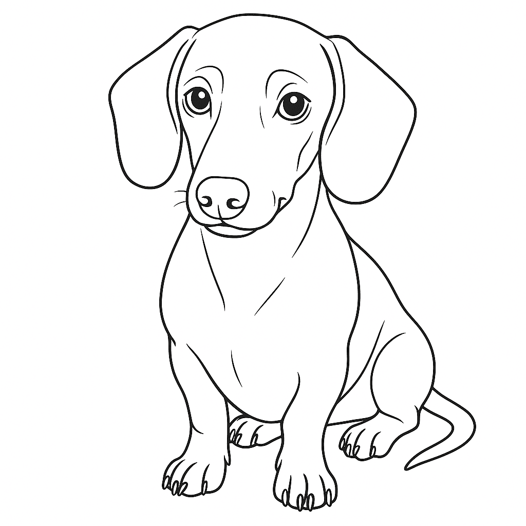 Serious Dog Coloring Page