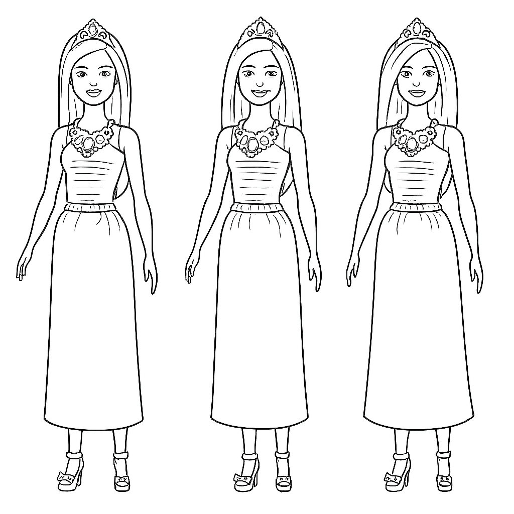 Barbie Doll Coloring Page