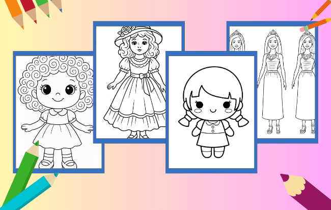 Doll Coloring Pages