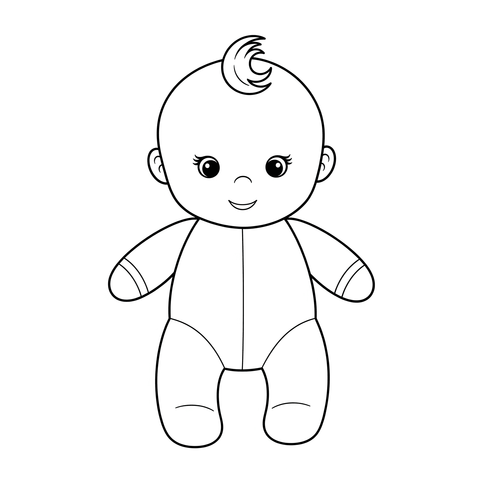 Newborn Doll Coloring Page