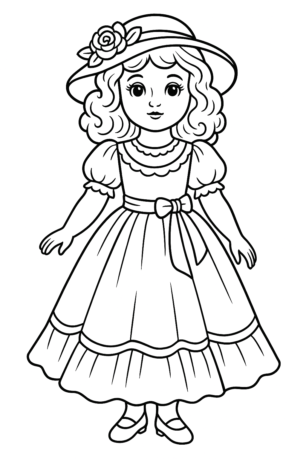 Porcelain Doll Coloring Page
