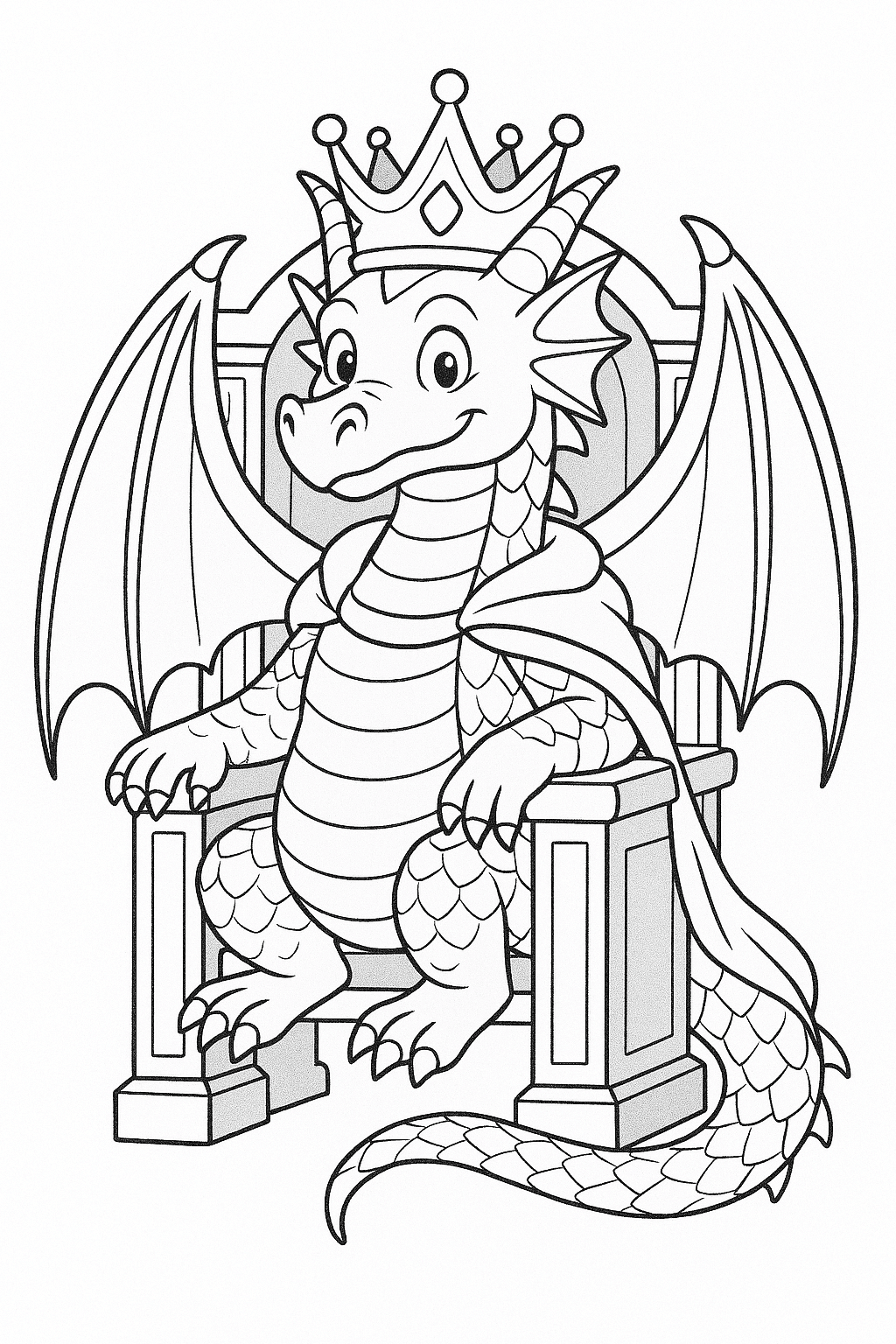 Dragon King Coloring Page
