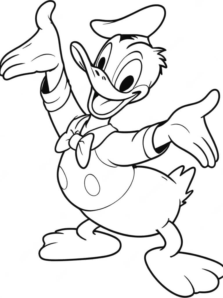 Donald Duck Coloring Page