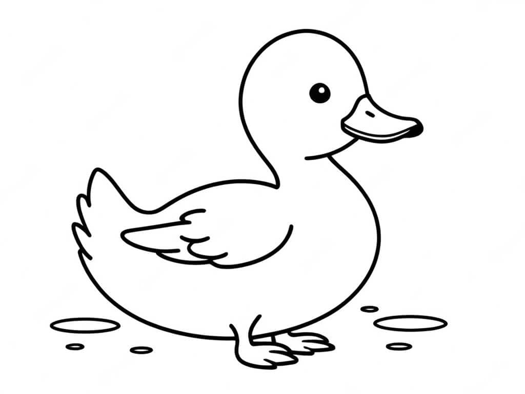 Duck for Kids Coloring Page