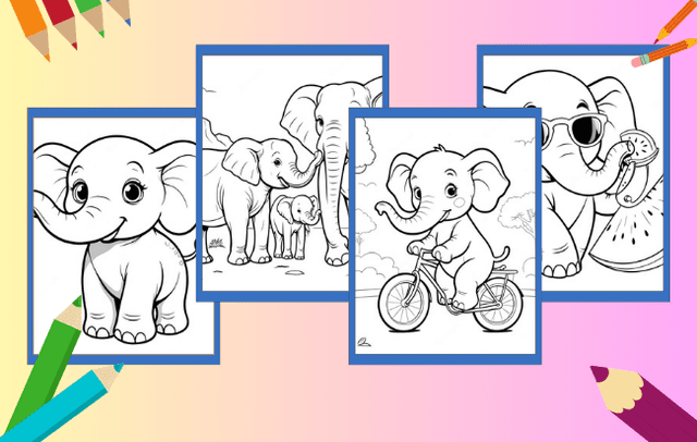 Elephant Coloring Pages