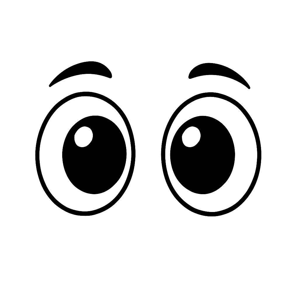Cartoon Eyes Coloring Page