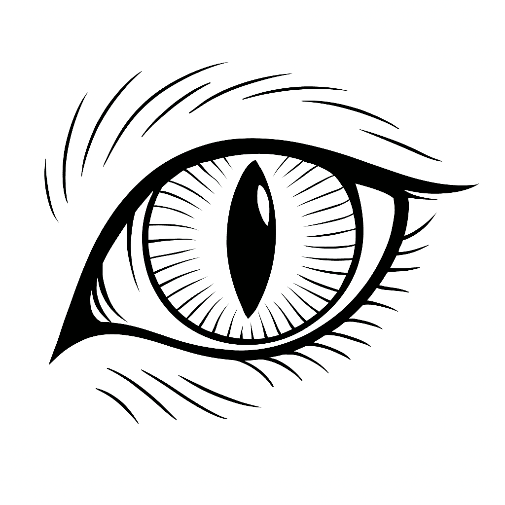 Cat Eye Coloring Page