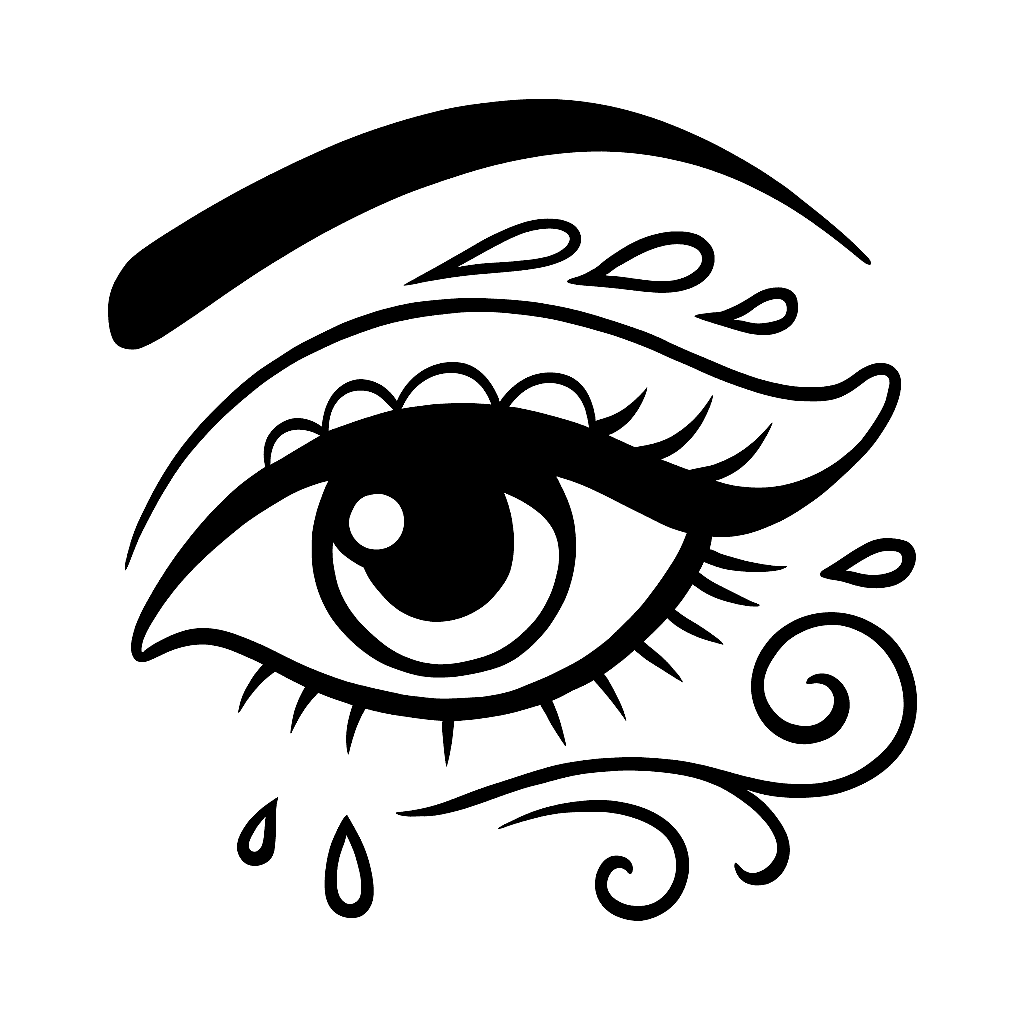 Decorated Eye Coloring Page
