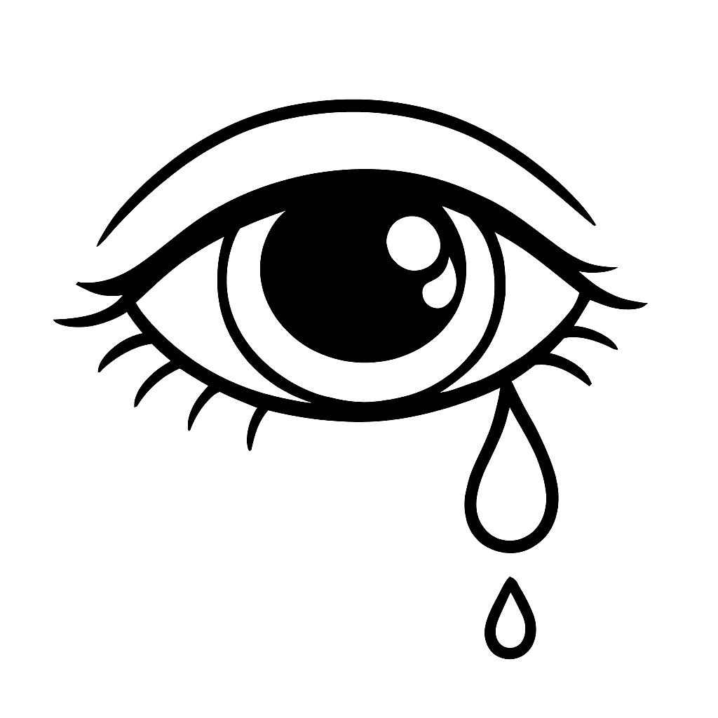 Eye with Tear Coloring Page