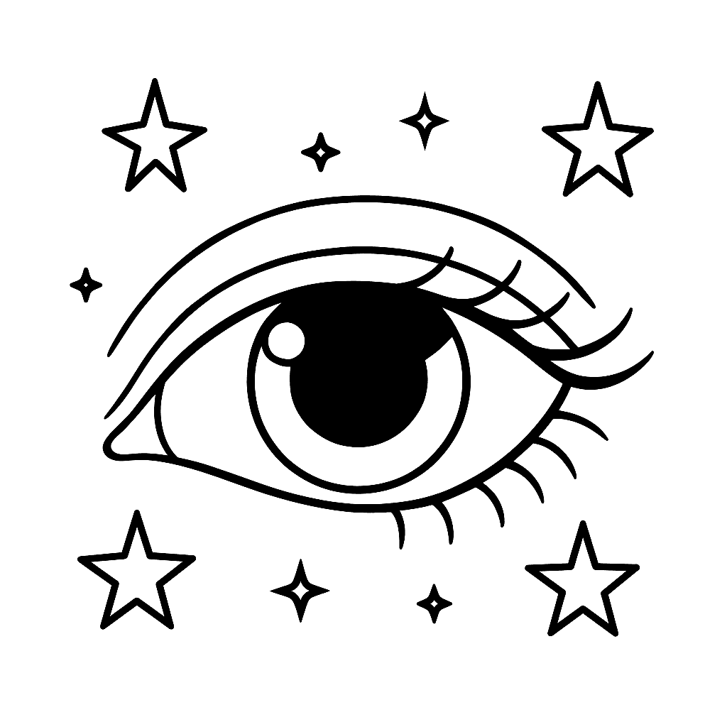 Starry Eye Coloring Page