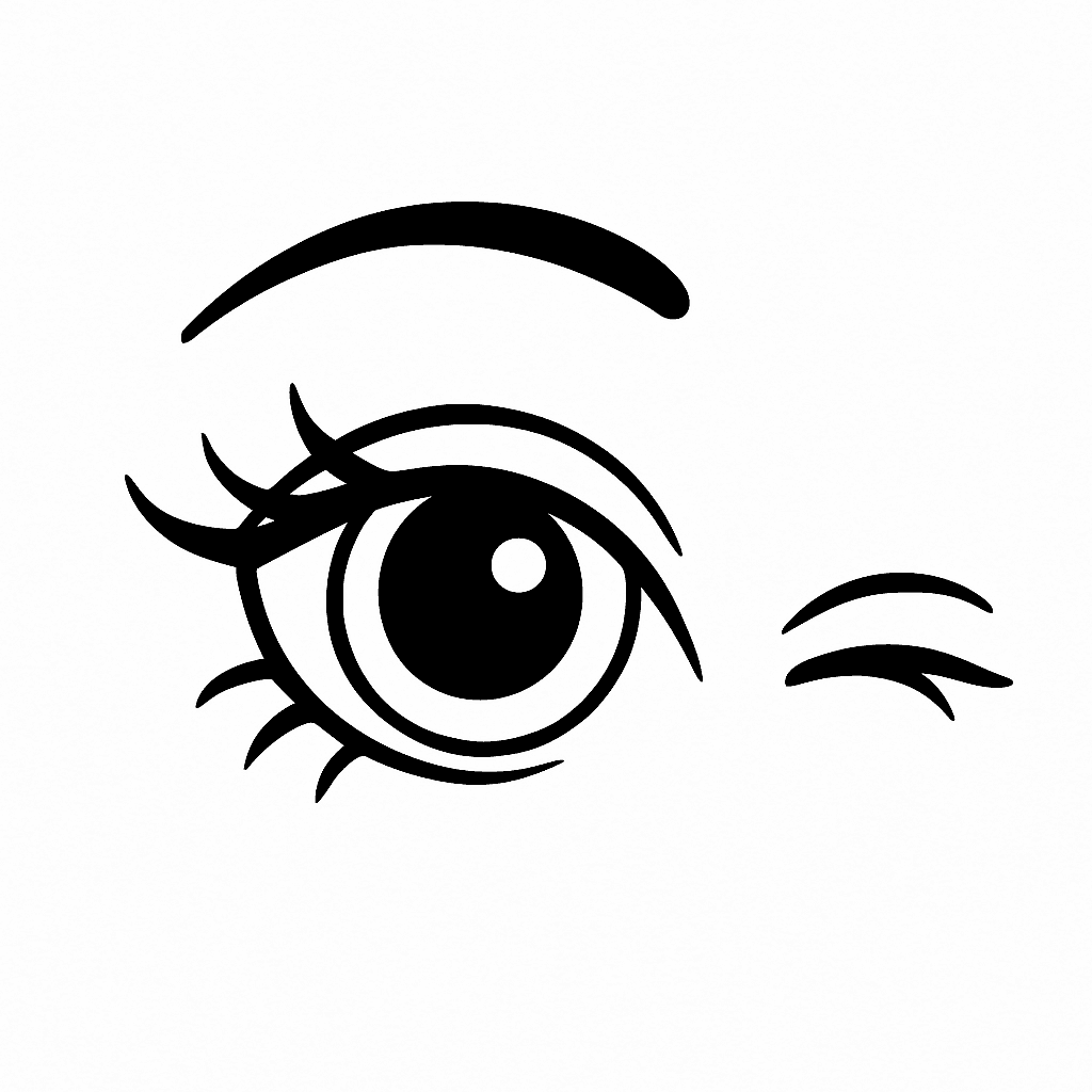 Winking Eye Coloring Page