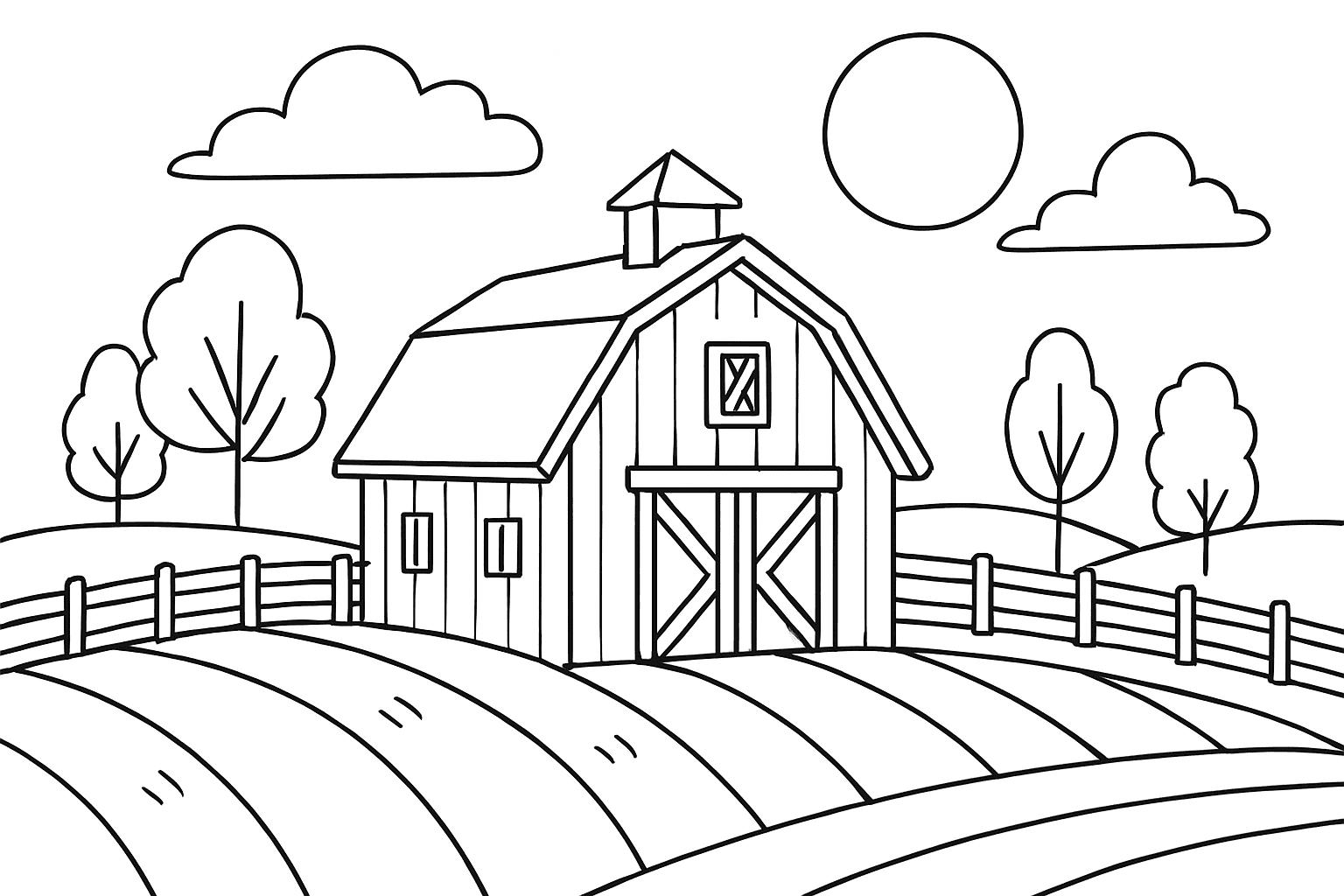 Farm Coloring Page