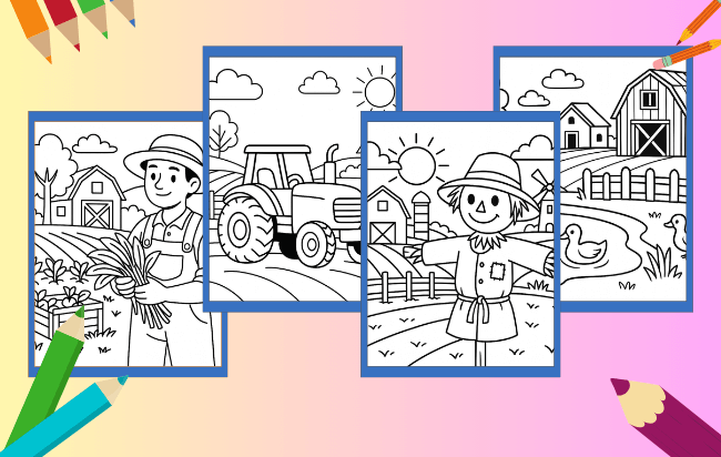 Farm Coloring Pages