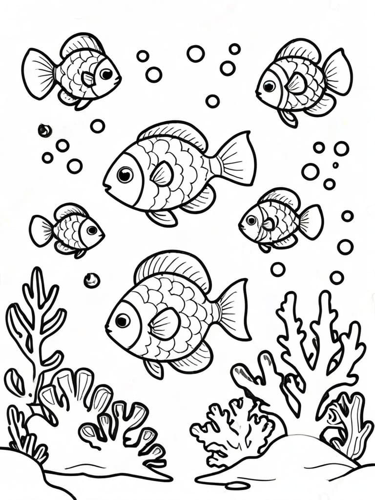 Corals Coloring Page