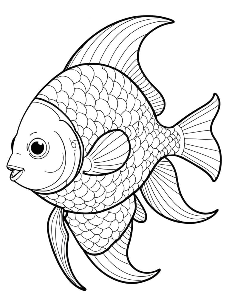 Giant Fish Coloring Page