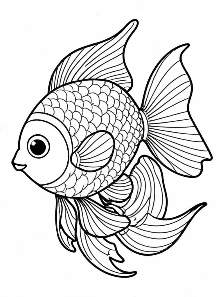 Magic Fish Coloring Page