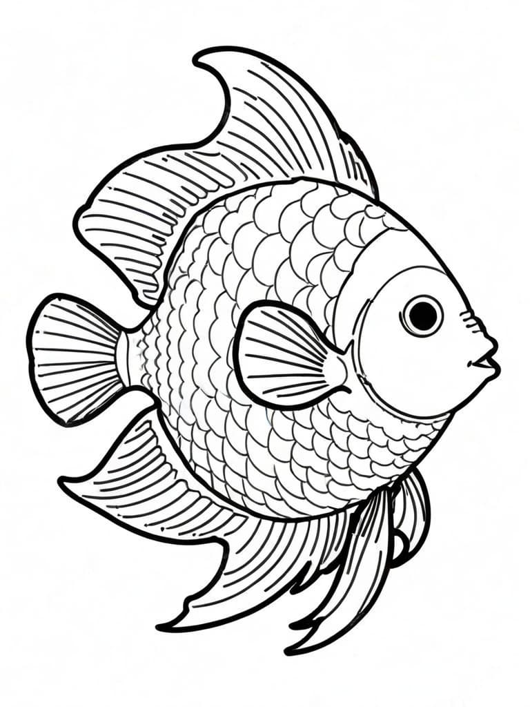 Tropical Fish Coloring Page