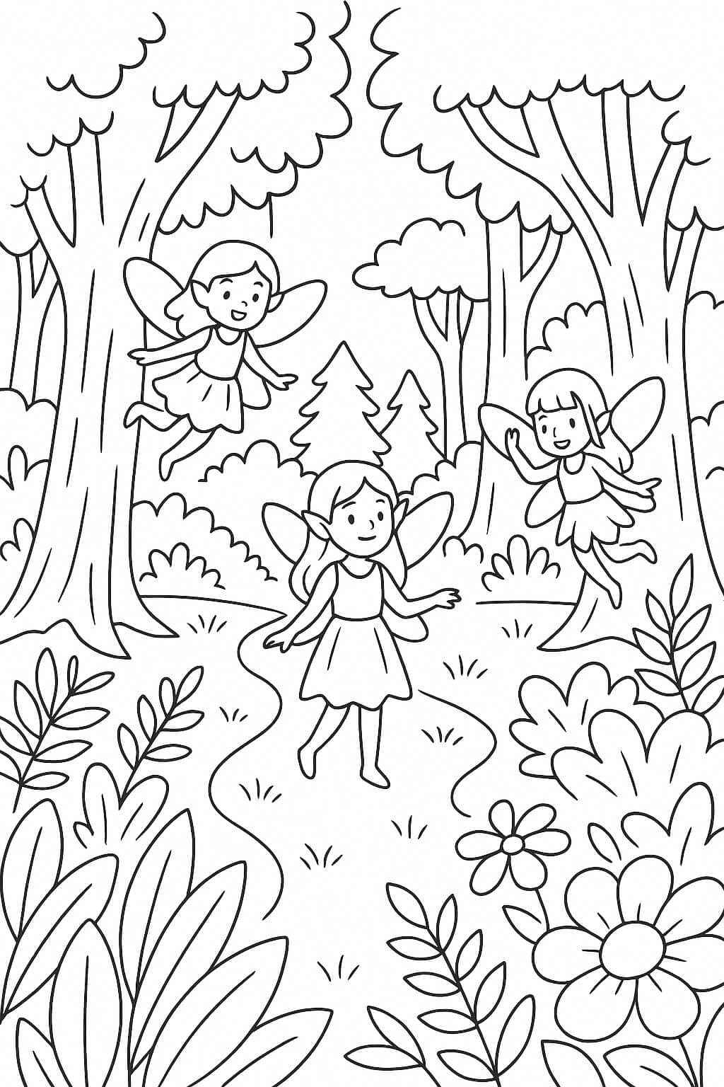 Enchanted Forest with Fairies