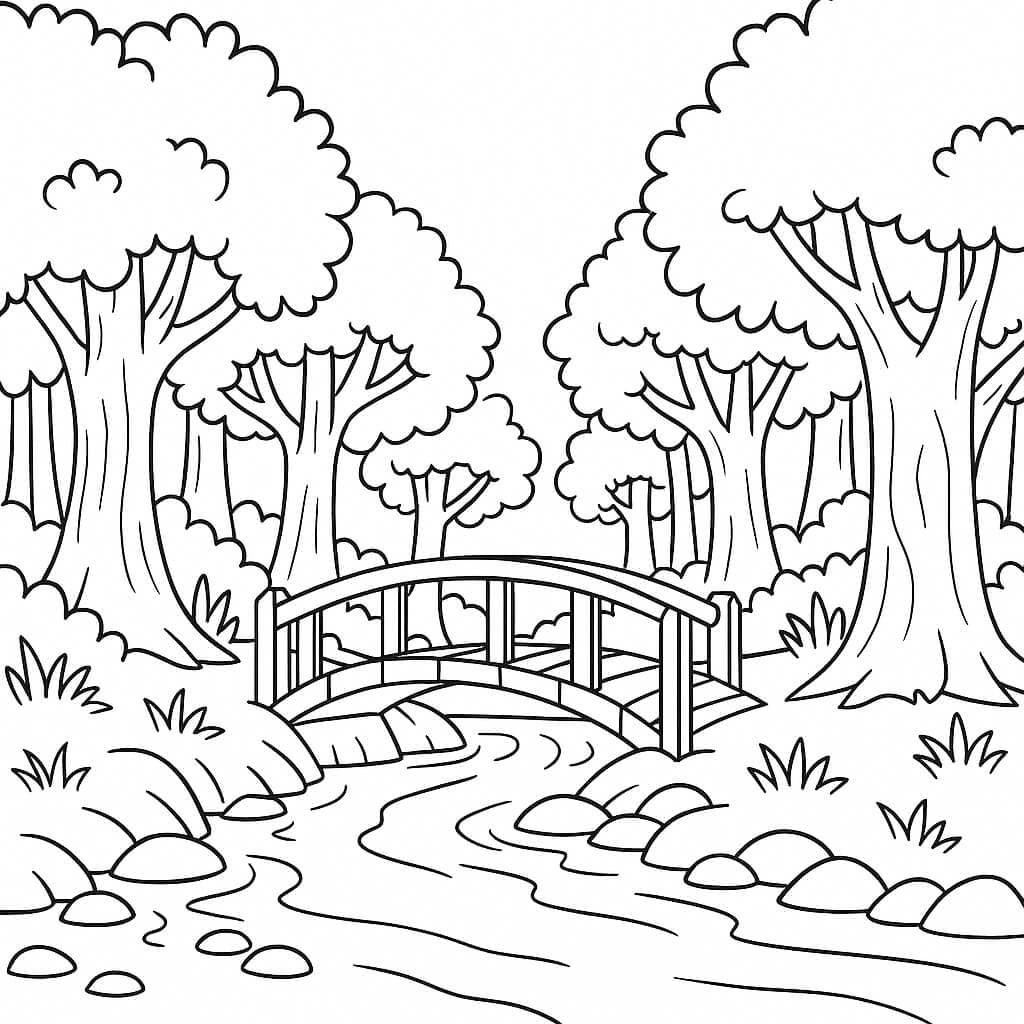 Forest with Bridge