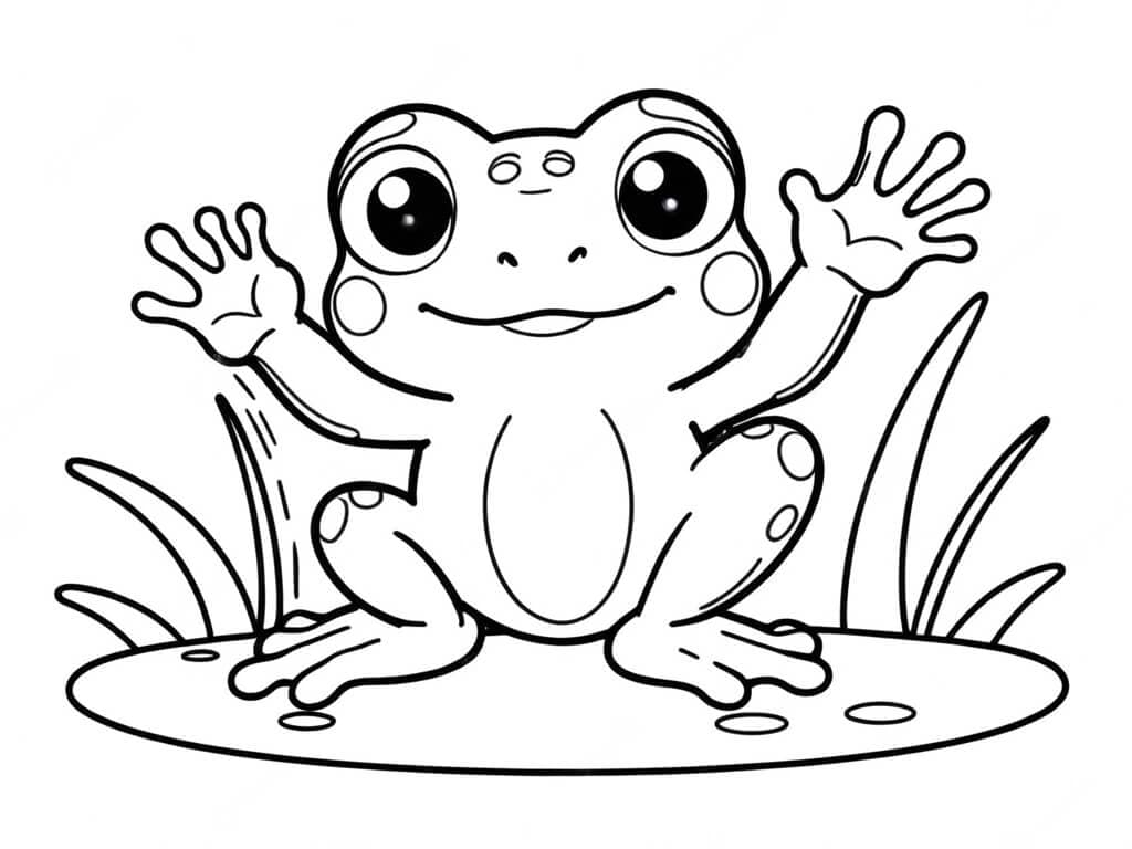 Baby Frog Coloring Page